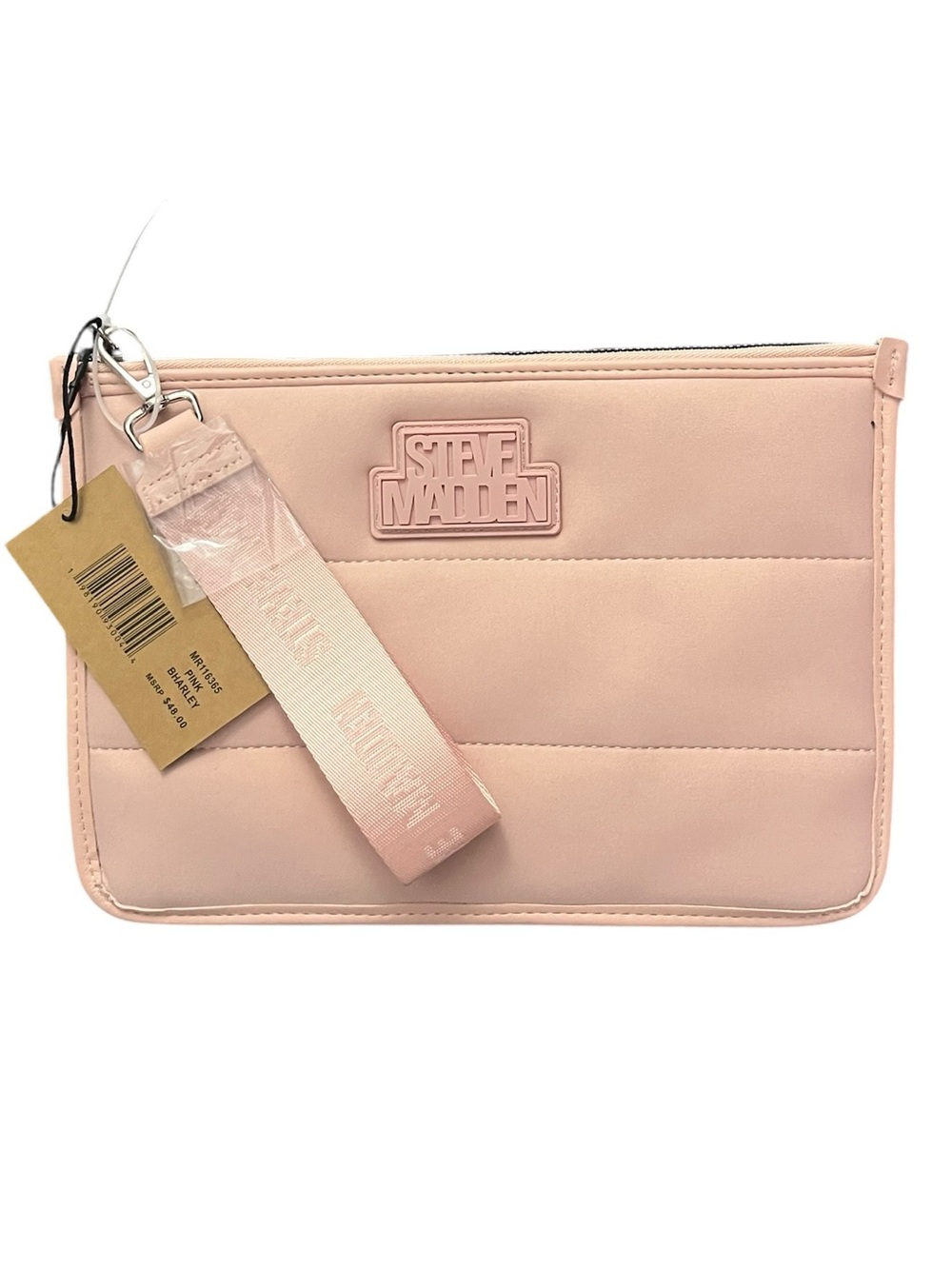 Steve Madden Blush Pink Quilted Wristlet